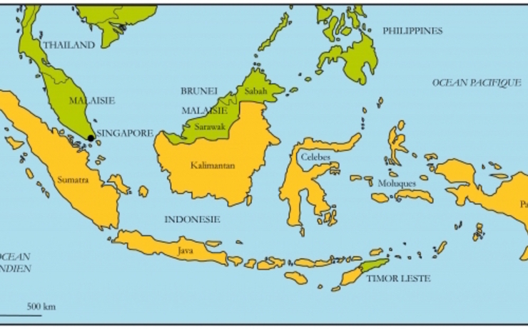 indonesie sur la carte du monde
